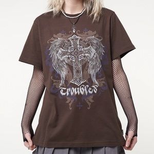 Minga London Winged Cross T-Shirt